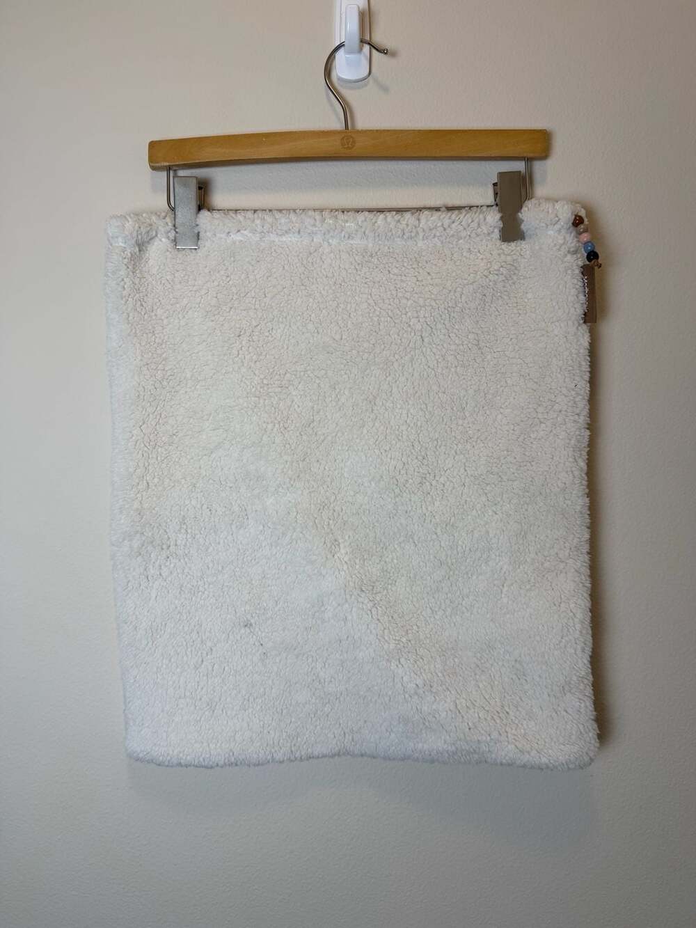 Madhappy x UGG White Sherpa Fleece Pillow Cover with Beaded Accent